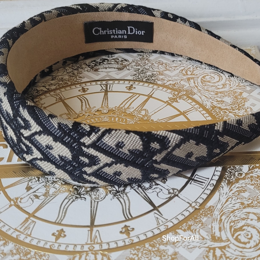 Christian Dior Black and Cream Headband - Picture 3 of 11